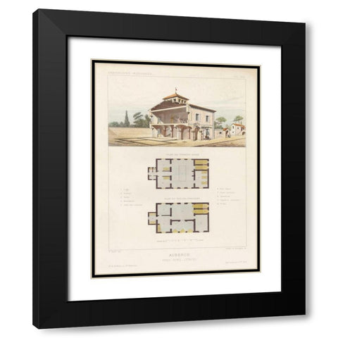 Habitations Modernes IV Black Modern Wood Framed Art Print with Double Matting by Morel, A.