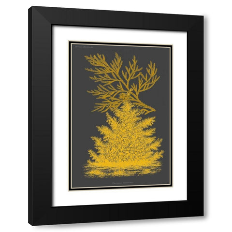 Trees and Leaves II Black Modern Wood Framed Art Print with Double Matting by Vision Studio