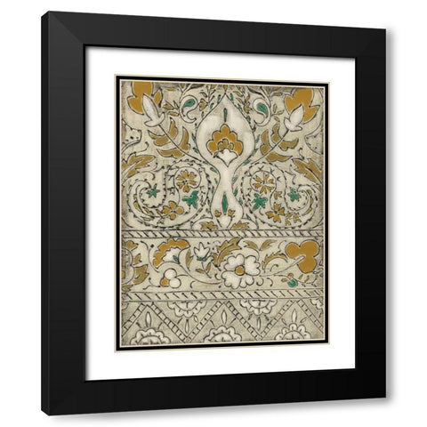 Earthenware Floral I Black Modern Wood Framed Art Print with Double Matting by Zarris, Chariklia