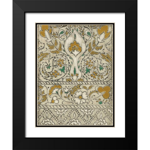 Earthenware Floral I Black Modern Wood Framed Art Print with Double Matting by Zarris, Chariklia