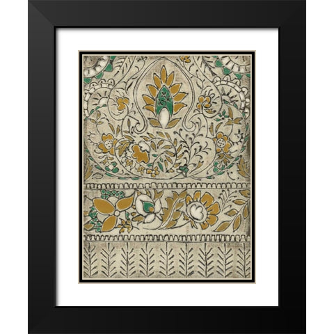 Earthenware Floral II Black Modern Wood Framed Art Print with Double Matting by Zarris, Chariklia