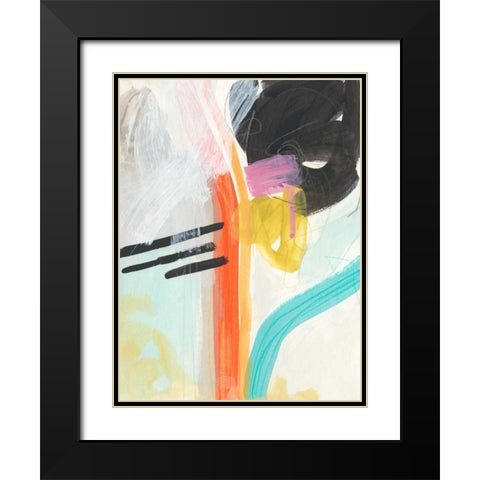 Rhythm Variations I Black Modern Wood Framed Art Print with Double Matting by Vess, June Erica
