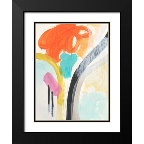 Rhythm Variations II Black Modern Wood Framed Art Print with Double Matting by Vess, June Erica