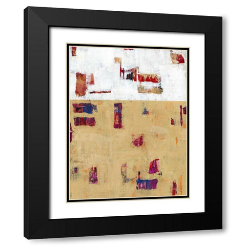 Patches III Black Modern Wood Framed Art Print with Double Matting by OToole, Tim