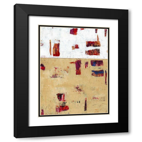 Patches IV Black Modern Wood Framed Art Print with Double Matting by OToole, Tim