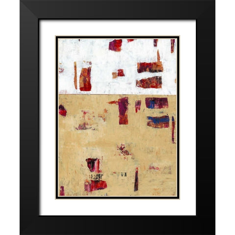 Patches IV Black Modern Wood Framed Art Print with Double Matting by OToole, Tim
