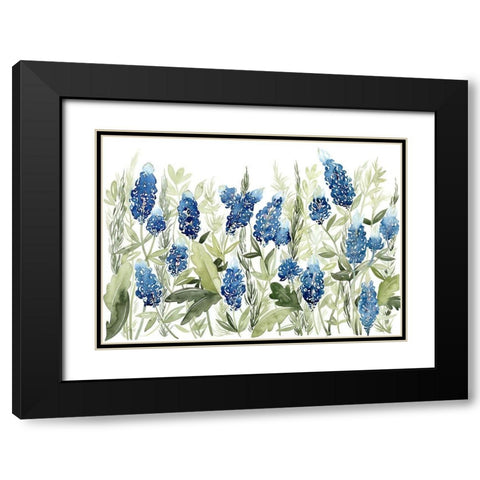 Blue Bonnets III (ASH) Black Modern Wood Framed Art Print with Double Matting by Popp, Grace