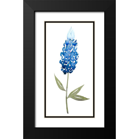 Blue Bonnets II Black Modern Wood Framed Art Print with Double Matting by Popp, Grace