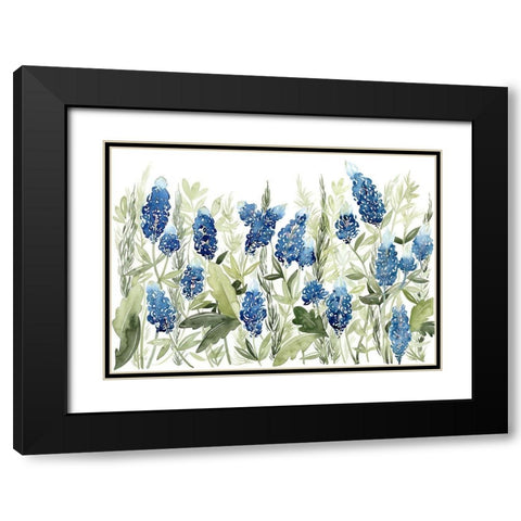 Blue Bonnets III (ASH) Black Modern Wood Framed Art Print with Double Matting by Popp, Grace