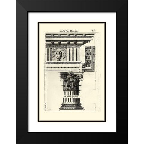 Custom Ancient Architecture VII Black Modern Wood Framed Art Print with Double Matting by Evelyn, John