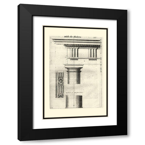 Custom Ancient Architecture VIII Black Modern Wood Framed Art Print with Double Matting by Evelyn, John