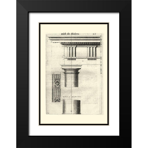 Custom Ancient Architecture VIII Black Modern Wood Framed Art Print with Double Matting by Evelyn, John