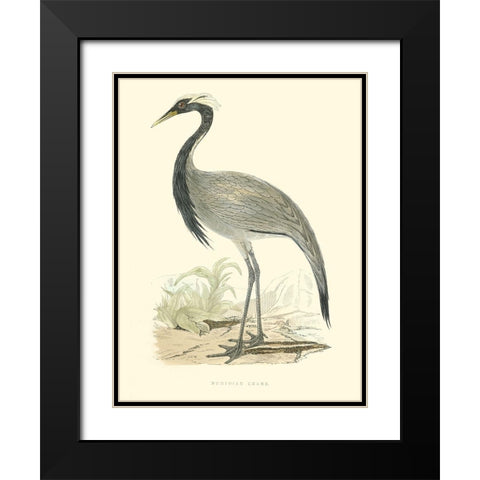 Small Morris Crane II Black Modern Wood Framed Art Print with Double Matting by Morris