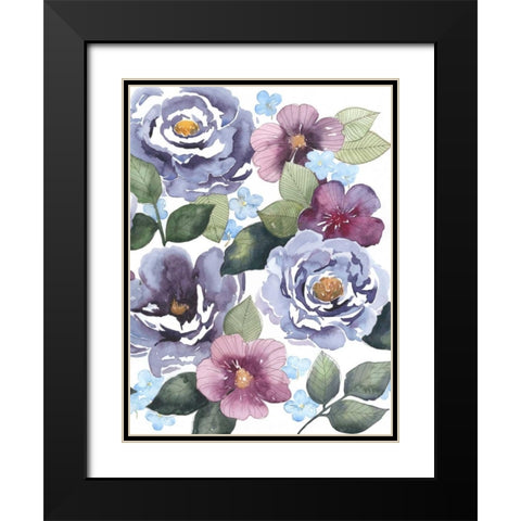 Dancing Peonies II Black Modern Wood Framed Art Print with Double Matting by Popp, Grace