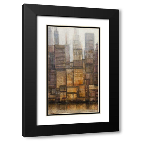 Uptown City II Black Modern Wood Framed Art Print with Double Matting by OToole, Tim