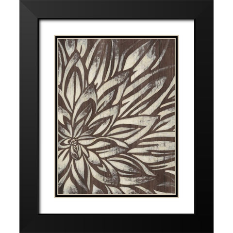 Barnwood Blossom II Black Modern Wood Framed Art Print with Double Matting by Vess, June Erica