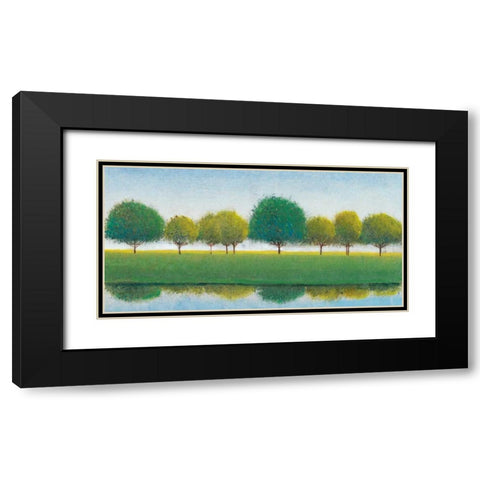 Trees in a Line II Black Modern Wood Framed Art Print with Double Matting by OToole, Tim