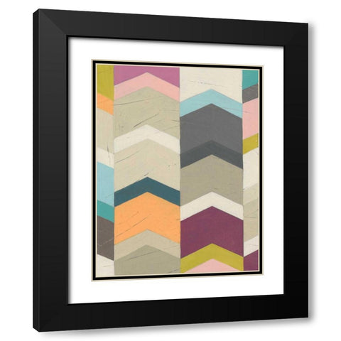 Confetti Prism I Black Modern Wood Framed Art Print with Double Matting by Vess, June Erica