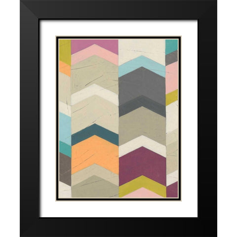 Confetti Prism I Black Modern Wood Framed Art Print with Double Matting by Vess, June Erica