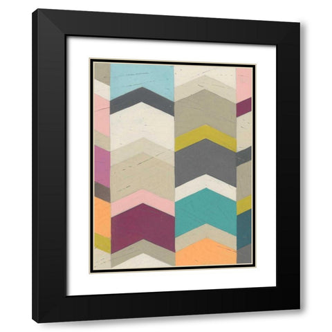 Confetti Prism III Black Modern Wood Framed Art Print with Double Matting by Vess, June Erica