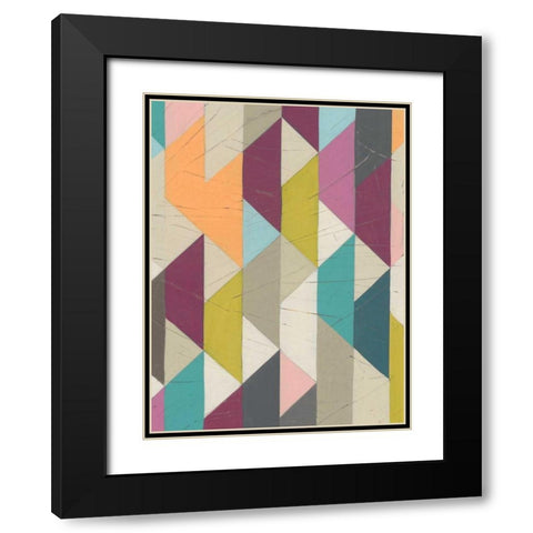 Confetti Prism IV Black Modern Wood Framed Art Print with Double Matting by Vess, June Erica