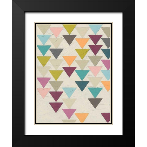 Confetti Prism IX Black Modern Wood Framed Art Print with Double Matting by Vess, June Erica