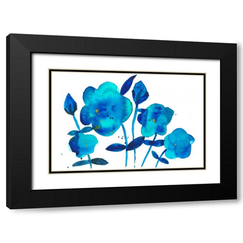 True Blue I Black Modern Wood Framed Art Print with Double Matting by Ludwig, Alicia
