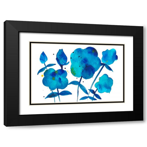 True Blue II Black Modern Wood Framed Art Print with Double Matting by Ludwig, Alicia