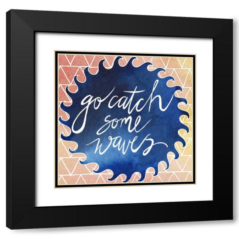 Surfs Up I Black Modern Wood Framed Art Print with Double Matting by Popp, Grace