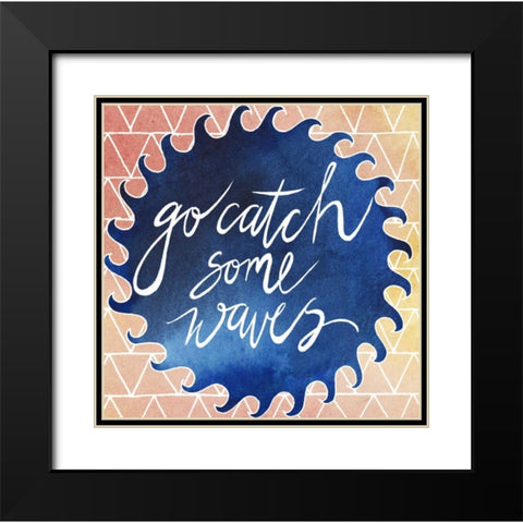 Surfs Up I Black Modern Wood Framed Art Print with Double Matting by Popp, Grace