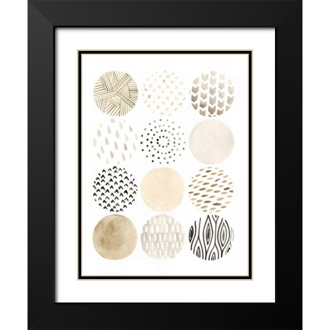 Neutral Pattern Play I Black Modern Wood Framed Art Print with Double Matting by Vess, June Erica