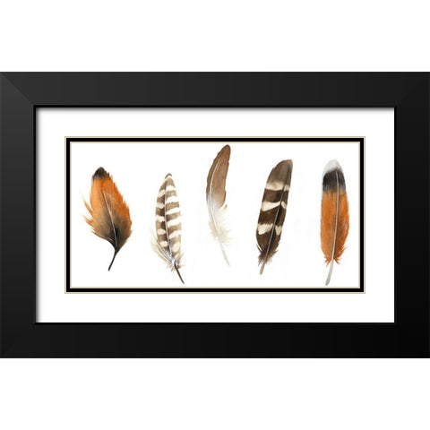 Red Rock Feathers I Black Modern Wood Framed Art Print with Double Matting by Popp, Grace