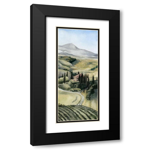 Watercolor Tuscany I Black Modern Wood Framed Art Print with Double Matting by Popp, Grace