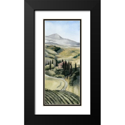 Watercolor Tuscany I Black Modern Wood Framed Art Print with Double Matting by Popp, Grace