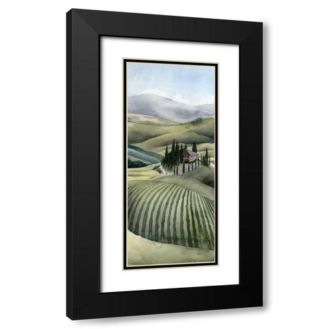 Watercolor Tuscany II Black Modern Wood Framed Art Print with Double Matting by Popp, Grace