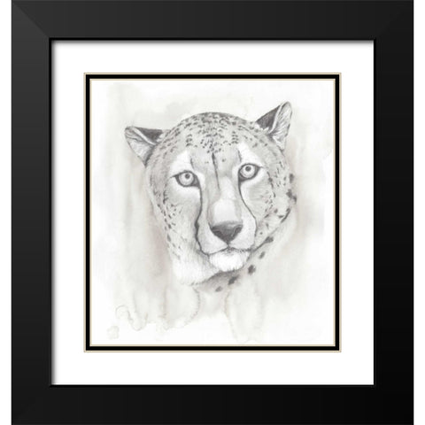Big Cat Study I Black Modern Wood Framed Art Print with Double Matting by Popp, Grace