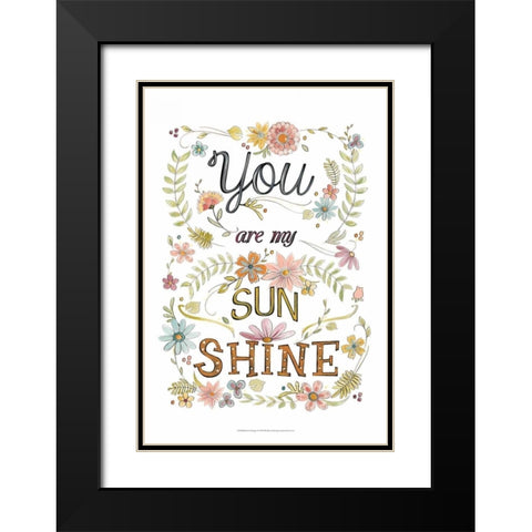 Sweet Sayings I Black Modern Wood Framed Art Print with Double Matting by Vess, June Erica
