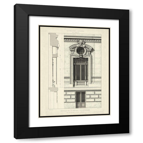 Custom Motifs Historiques II Black Modern Wood Framed Art Print with Double Matting by Unknown