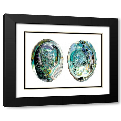 Abalone Shells I Black Modern Wood Framed Art Print with Double Matting by McCavitt, Naomi