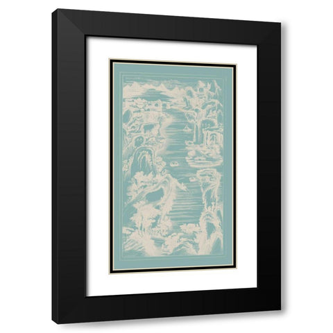 Chinese Birds-eye View in Spa I Black Modern Wood Framed Art Print with Double Matting by Vision Studio