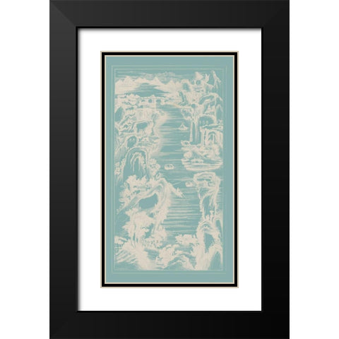 Chinese Birds-eye View in Spa I Black Modern Wood Framed Art Print with Double Matting by Vision Studio