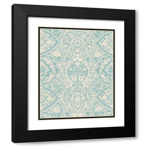 Baroque Tapestry in Spa I Black Modern Wood Framed Art Print with Double Matting by Vision Studio