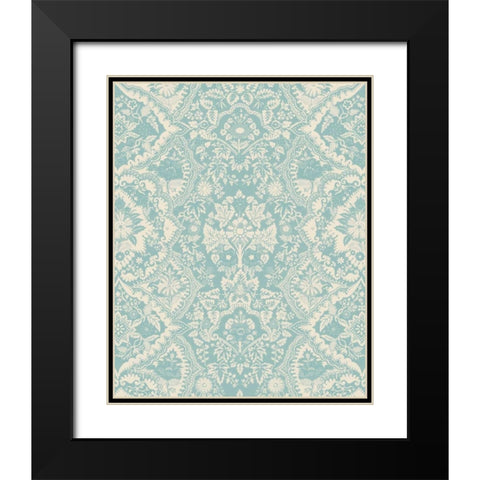 Baroque Tapestry in Spa II Black Modern Wood Framed Art Print with Double Matting by Vision Studio