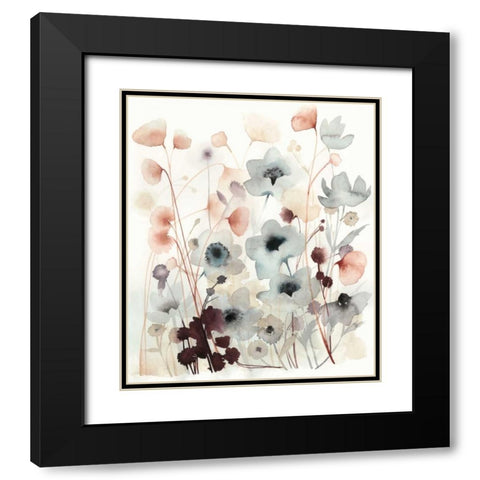 Bespoken Blossoms II Black Modern Wood Framed Art Print with Double Matting by Popp, Grace