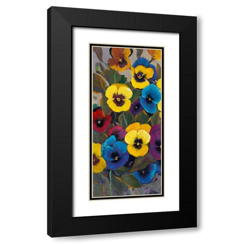 Pansy Panel I Black Modern Wood Framed Art Print with Double Matting by OToole, Tim