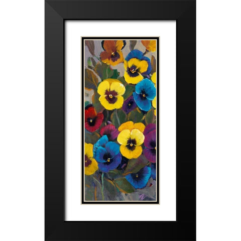 Pansy Panel I Black Modern Wood Framed Art Print with Double Matting by OToole, Tim