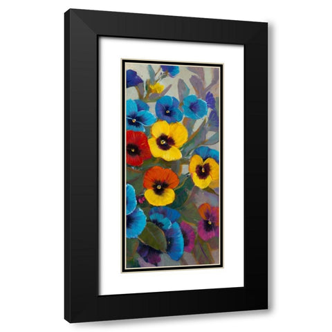 Pansy Panel III Black Modern Wood Framed Art Print with Double Matting by OToole, Tim