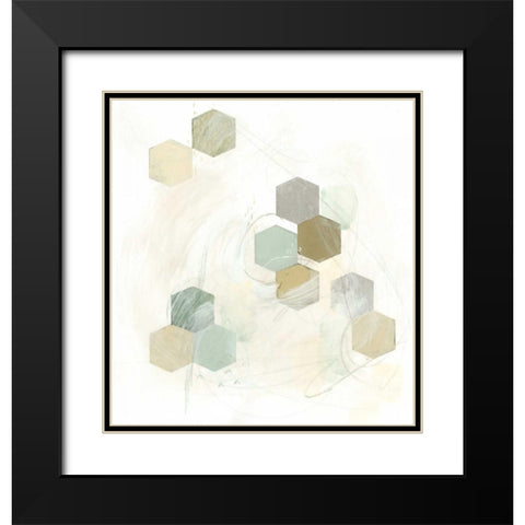 Honeycomb Reaction III Black Modern Wood Framed Art Print with Double Matting by Vess, June Erica