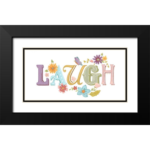 Beautiful Words III Black Modern Wood Framed Art Print with Double Matting by Vess, June Erica