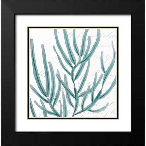 Aqua Marine I Black Modern Wood Framed Art Print with Double Matting by Hambly, Anna